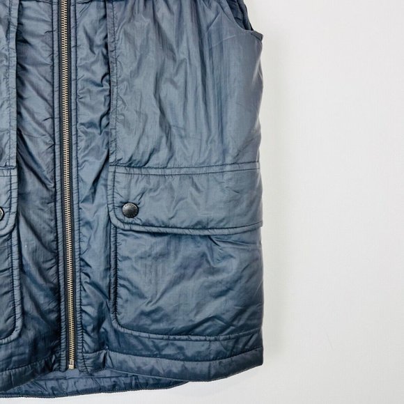 Barbour Vintage Navy Quilted Utility Style Pocket Sleeveless Jacket UK S - Picture 2 of 9